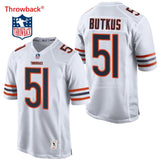 Men's Chicago Butkus Jersey White-Blue Color