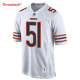 Men's Chicago Butkus Jersey White-Blue Color