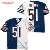 Men's Chicago Butkus Jersey White-Blue Color
