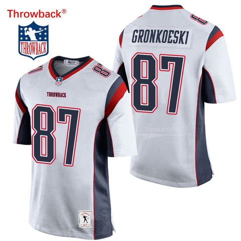 Men's New England Gronkowski Jersey White Color