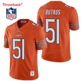 Men's Chicago Butkus Jersey Orange Color